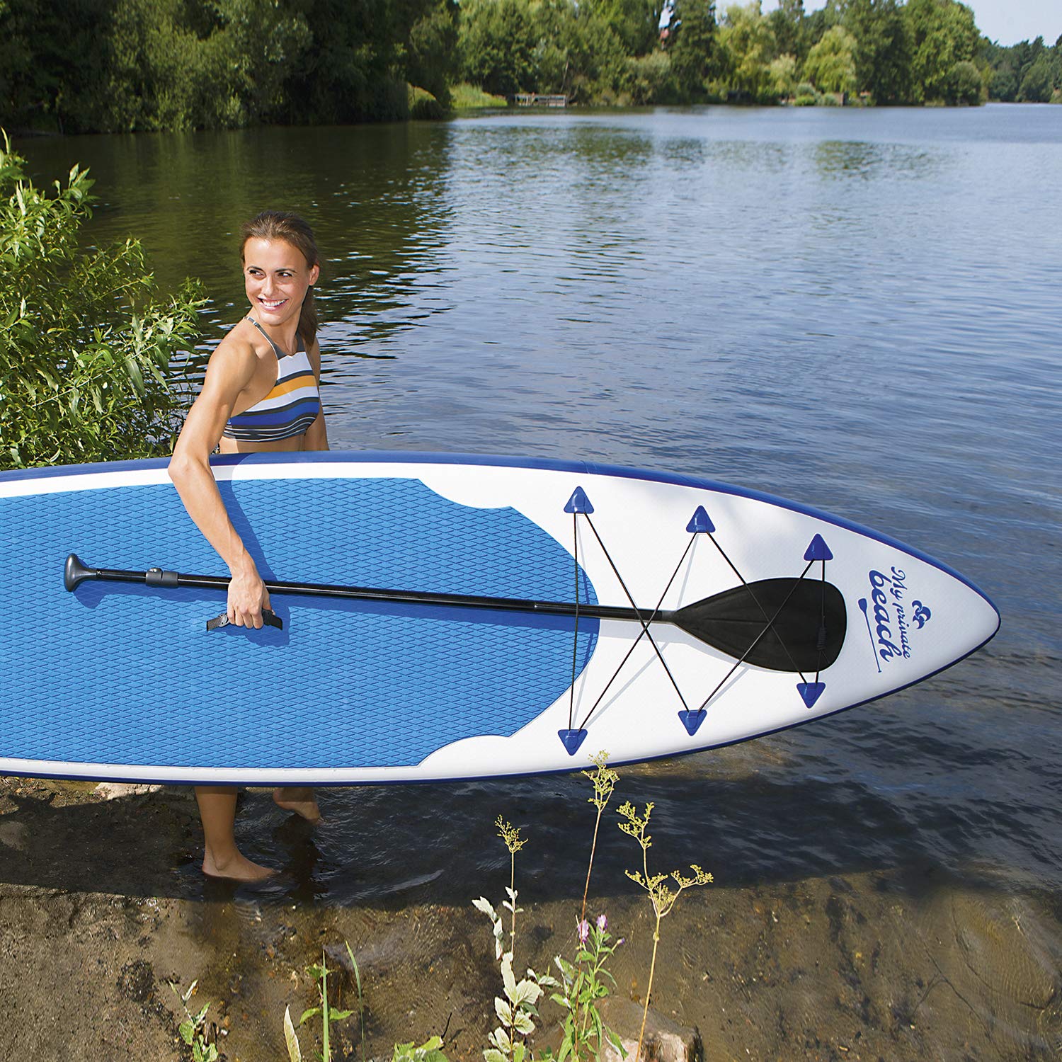 Stand-Up Paddle-Board aufblasbar mit Zubehör 320x76 x15cm 222€ Amazon