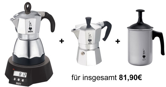 Bialetti-Aktion bei WestWing - Espressokocher für 17€ oder elektrischer Espressokocher für 55€