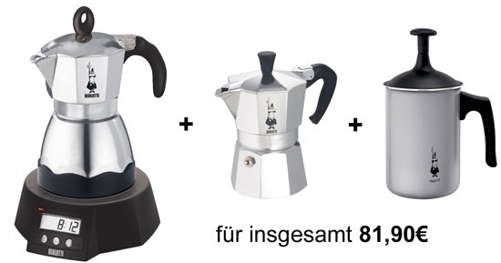 Bialetti-Aktion bei WestWing - Espressokocher für 17€ oder elektrischer Espressokocher für 55€
