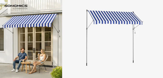 Schattenplatz gesucht? ☀️ SONGMICS Klemmmarkise (300 x 120 cm) für nur 64,99€ ⛱️