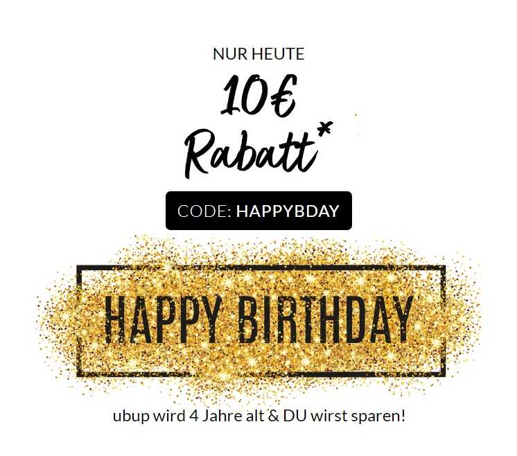 Ubup: Nur heute 10€ Rabatt ab 70€ MBW