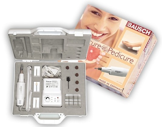 Peter Bausch Pediküre Maniküre Set 0360 für 75€ - mit 12 Aufsätzen zum Schleifen, Feilen und Polieren