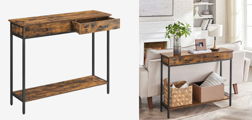 Vasagle Konsolentisch für 45€ - Industrie-Design, 100 x 30 x 80 cm