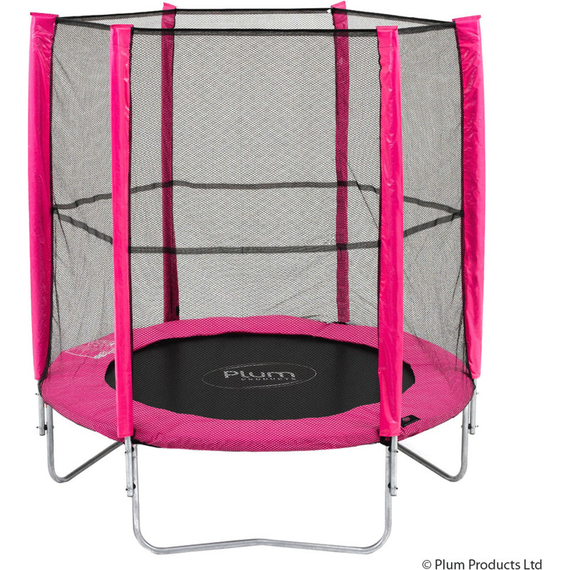 42% Nachlass auf Plum Products Rosa Trampolin 185cm mit Sicherheitsnetz