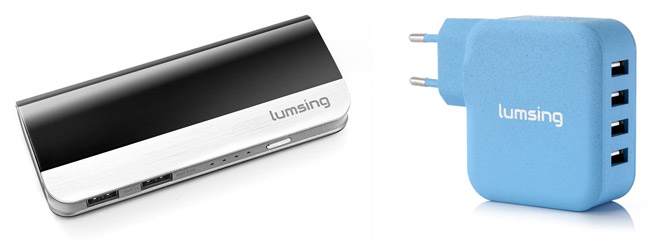 Lumsing 10400 mAh Powerbank + 4-Port USB Ladegerät für 20€