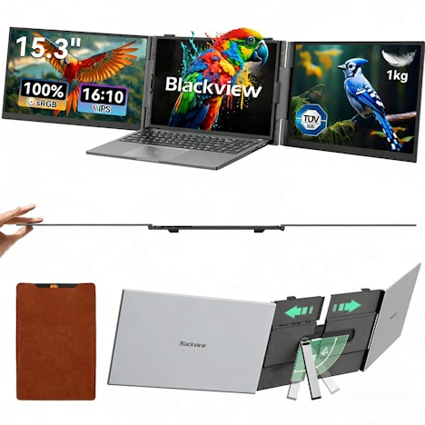 Blackview 15.3" Tragbarer Dual-Screen-Laptopmonitor (ultradünn)
