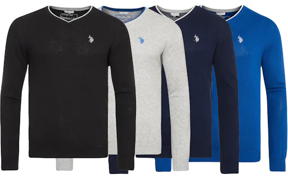 U.S. Polo Assn. V-Neck Sweater für 25€ – in 4 Farben von M bis XXL