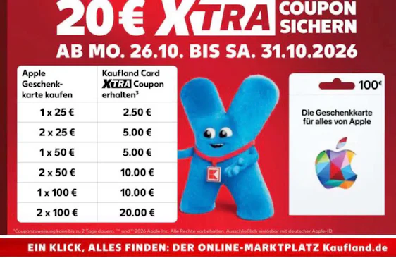 10% Rabatt auf Apple Geschenkkarten