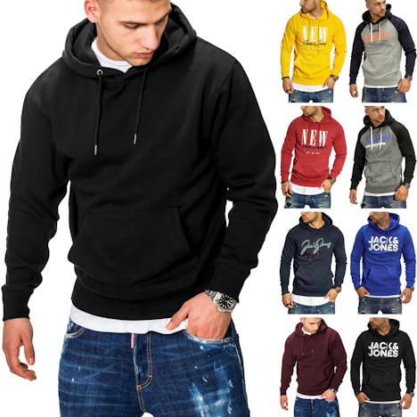Jack & Jones Herren Hoodie Kapuzenpullover