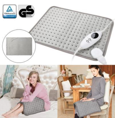 EINFEBEN Heizkissen elektrisch Bett, 42x32cm Grau, 9 Temperaturstufen
