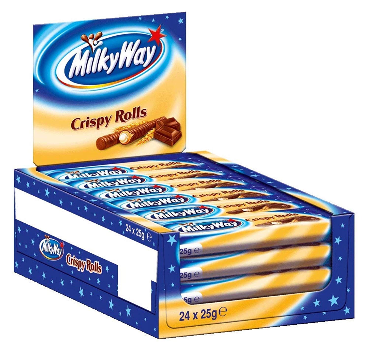 Amazon Prime -Milky Way Crispy Rolls, 24er Pack (24 x 25 g)