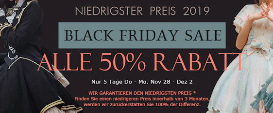 Lolitashow Blackfriday Sale Alle auf 50% Rabatt