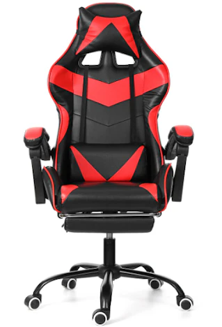 Ergonomischer Gaming-Bürostuhl mit Fußstütze(Versand aus UK)