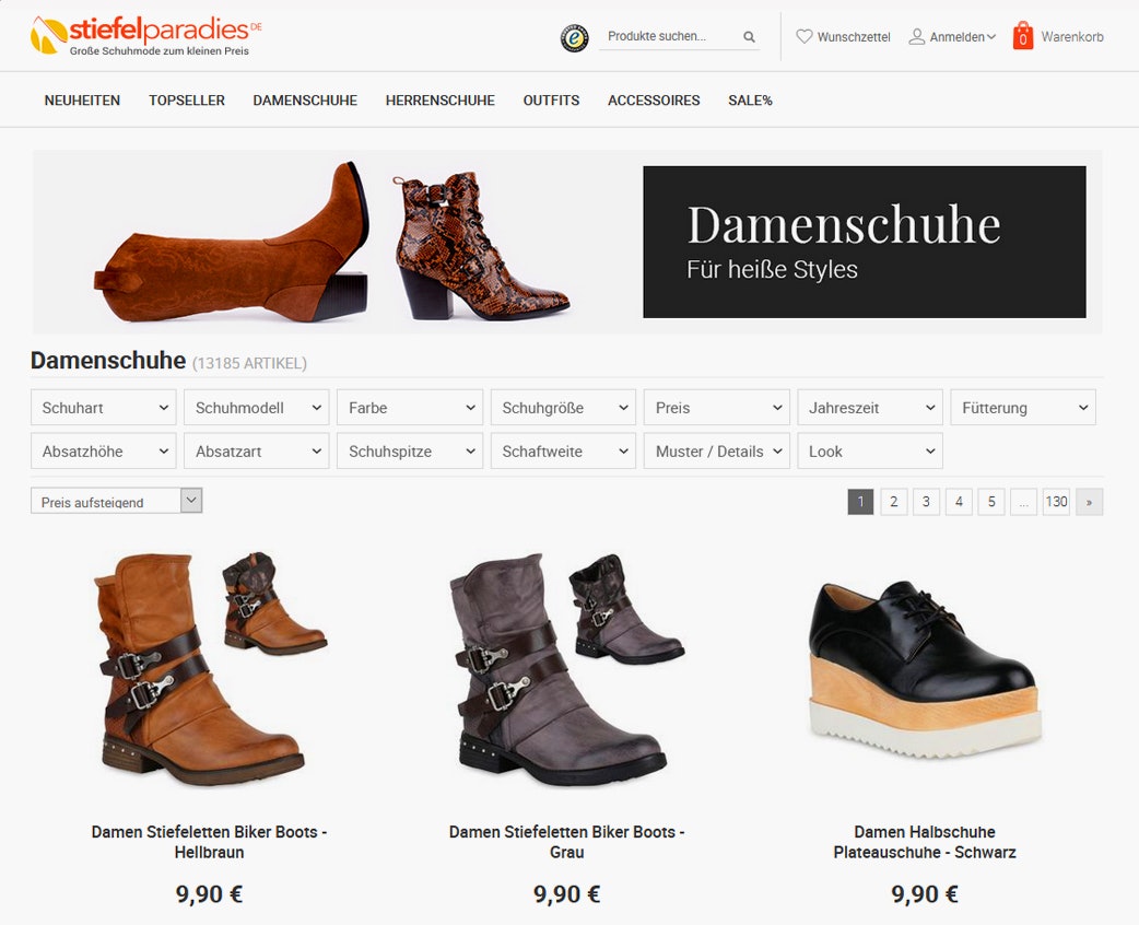Stiefelparadies Schuhe ab 9,90 Euro