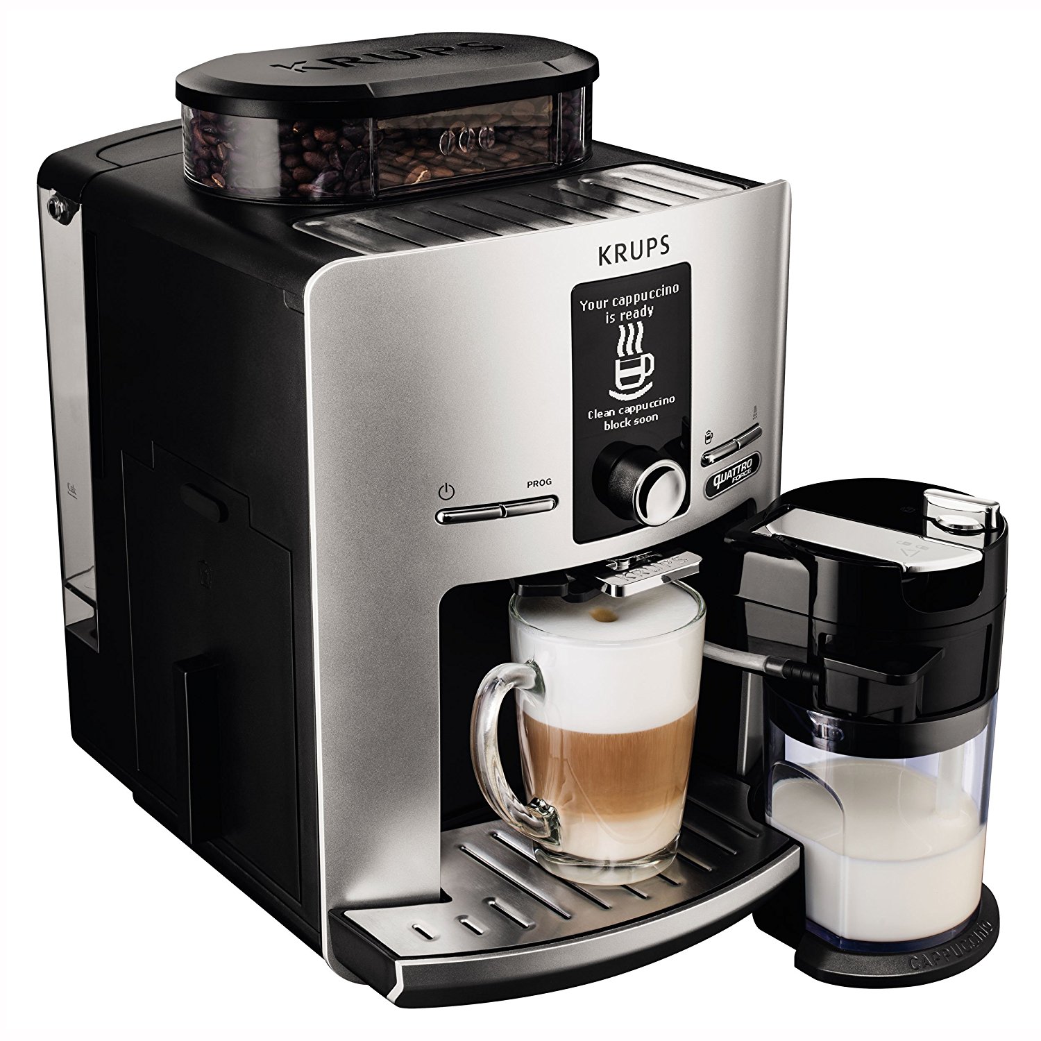 Krups EA82FE Latt´Espress Quattro Force für 300€ – Kaffeevollautomat mit 15 bar, 1,7l