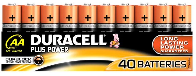 40 x Duracell Plus Power Batterie AA