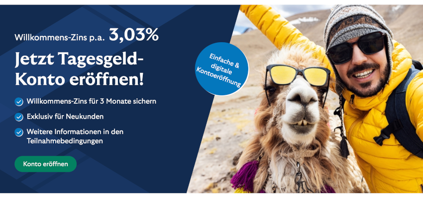 TOP Tagesgeld-Zinsen 💰 Bank of Scotland: Tagesgeldkonto mit 3,03% p.a - für 3 Monate