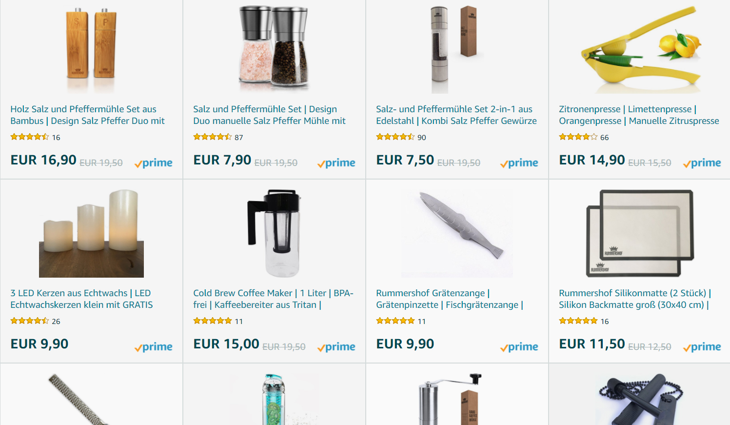 50% Gutschein für Salz- und Pfeffermühlen und andere Küchenartikel