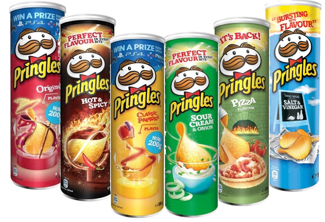 4x Pringles (200g) ab 5€ verschiedene Sorten, z.B. Original & Paprika (Prime)