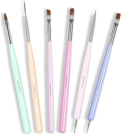 50% off 6 Stücke Nail Art Brush Gel Nagellack Nail Art Design Painting Tools Set