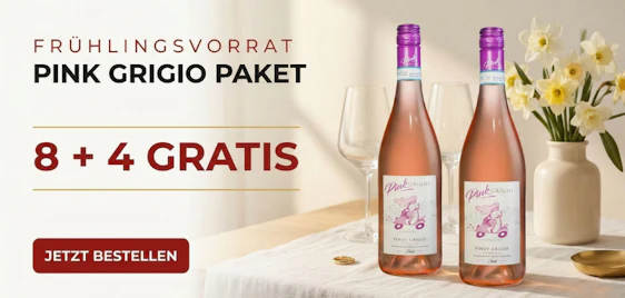 đ· 12 Flaschen bestellen, 8 bezahlen! Pink Grigio RosĂ© fĂŒr 47,60⏠(â33%)