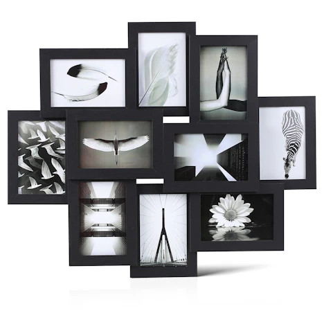 55% OFF, Bilderrahmen 10er Fotorhamen Set je 10x15 cm (Schwarz)