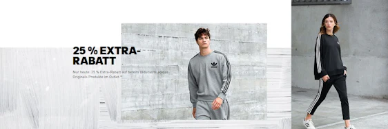 👟 Top! 25% Extra-Rabatt auf alle Sale-Artikel + kostenloser Versand bei Adidas - nur heute 👕
