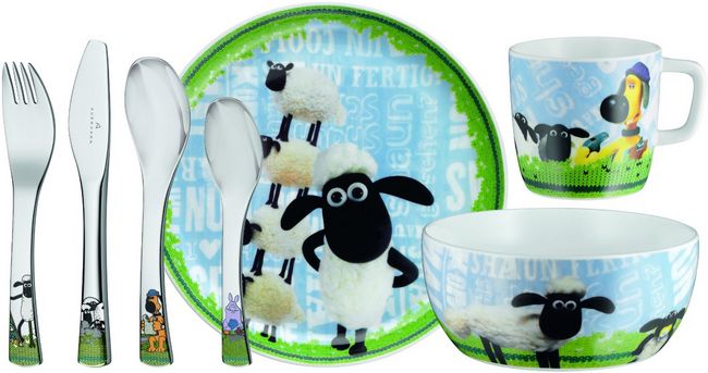 Auerhahn Shaun das Schaf Kinderset 7 tlg. für 20€
