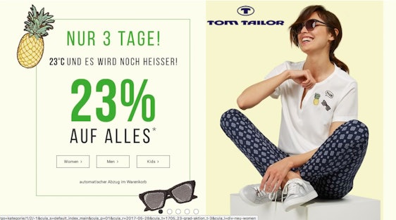 Tom Tailor Sale –23% Rabatt auf alles