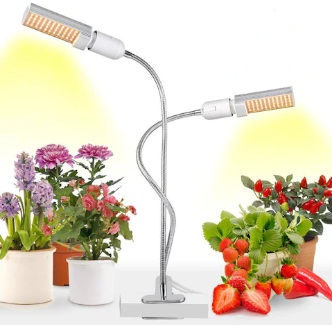 Pflanzenlampe LED Vollespektrum Pflanzenlicht mit Dualem Austauschbarem E27 Glühbirnen
