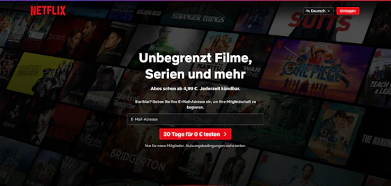 🎬 Netflix: endlich wieder kostenlose Testphasen ! (Bis zu 30 Tage gratis zocken & bingen)
