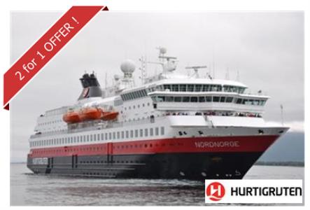 12 Tage Hurtigruten Kreuzfahrt durch Norwegens Fjorde ab 1031€ pro Person