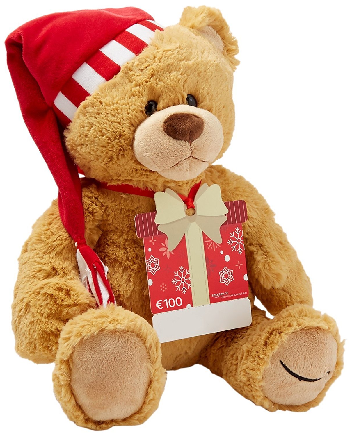 Amazon.de Geschenkgutschein mit Gratis Teddybär - 100 EUR (Teddybär) - Exklusiv für Prime Kunden