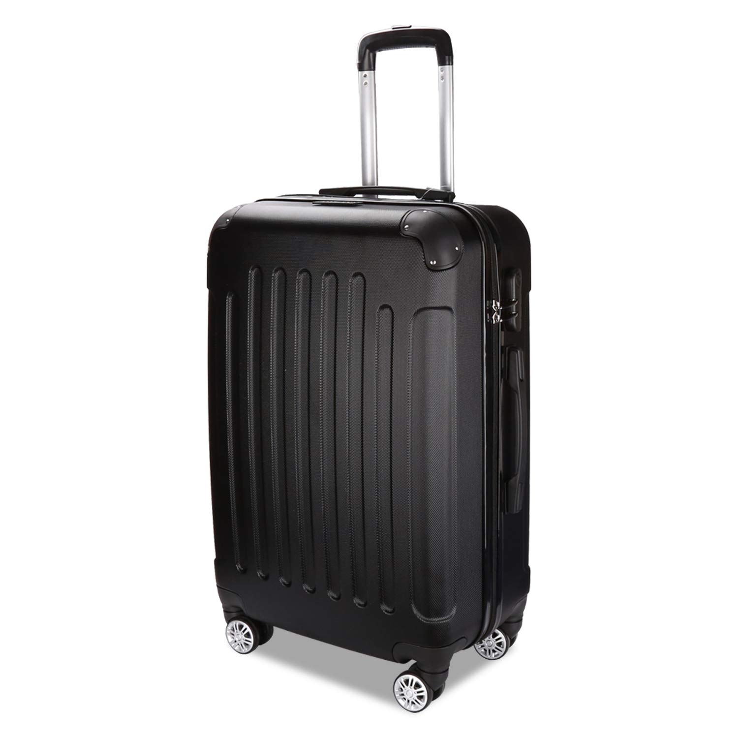 TolleTour Trolley Koffer mit Zahlenschloss ABS-Hartschale Alu-Teleskopgriff Hartschalenkoffer mit 4 360° Rollen