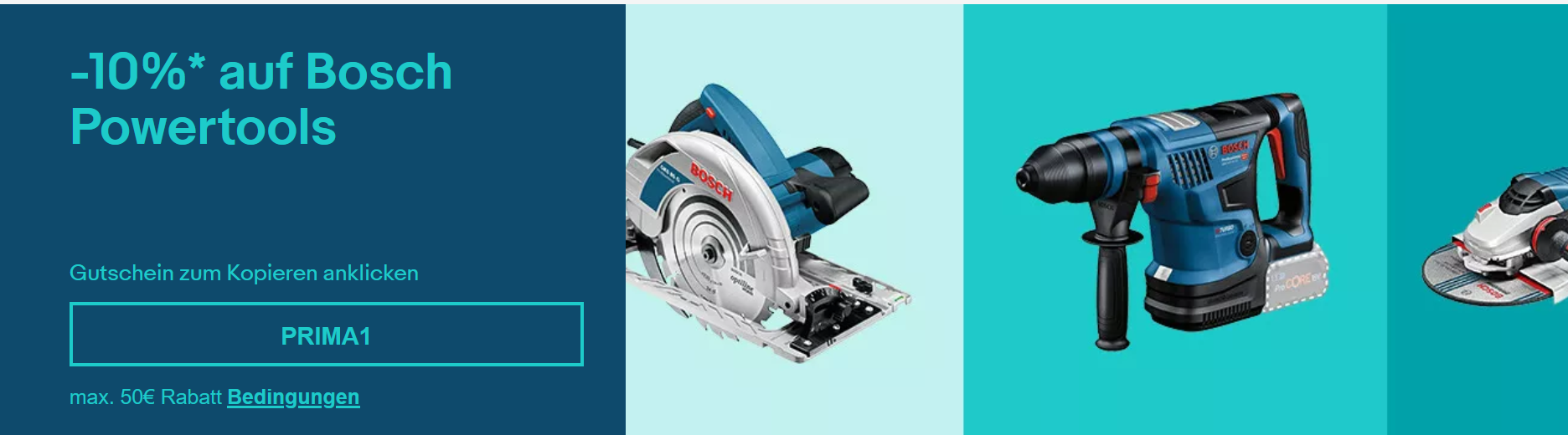 10% Rabatt auf Bosch Powertools bei eBay - z.B.: Bosch Professional GSR 18V-28 für 171€