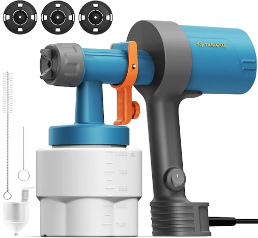 Side-Fill & 4 Düsen – Tilswall Shark 600, 1300ml, 3 Muster, einstellbarer Fluss für Möbel & Wände