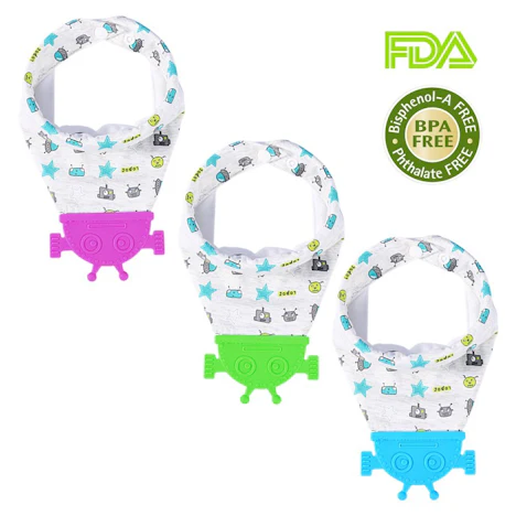 (Amazon.de) 3 pcs Baby Bandana Lätzchen mit Beißring für 15,19 EUR