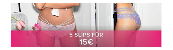 5 Slips für 20€ bei Hunkemöller - über 96 Modelle zur Auswahl