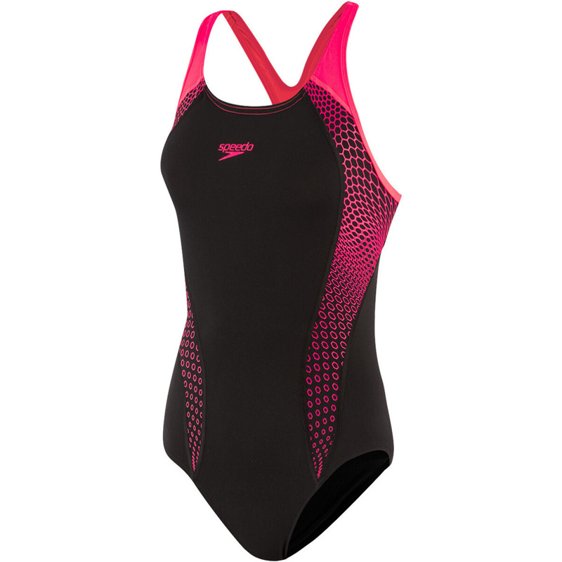 Aktion: Speedo Hexagonal Laneback Swimsuit (811389D744) black/red 22% günstiger