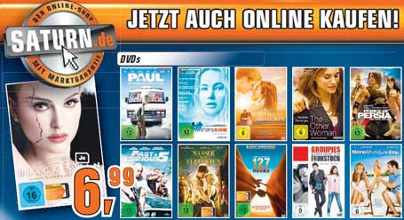 Amazon/Saturn Konter - DVDs für 4,99€: Blind Side, Männerherzen, Inglorious Basterds, From Paris With Love, Der Plan, uvm.