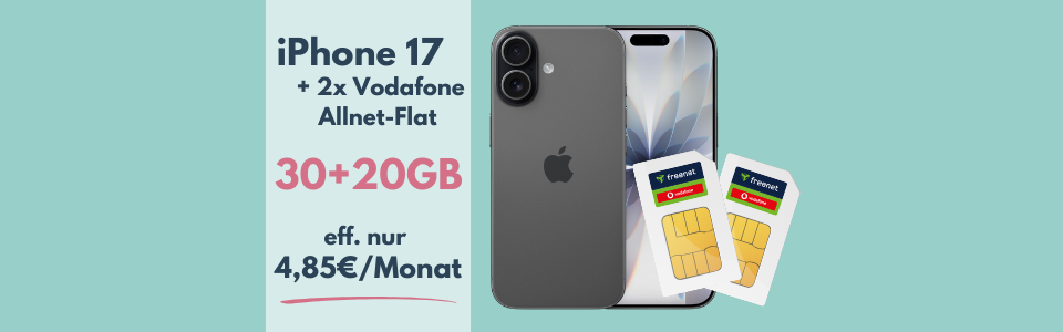 Apple iPhone 17 + Vodafone Doppelkarte MMS