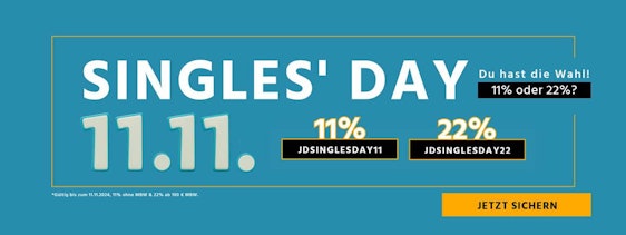 👖 Jeans Direct Singles' Day: 11% ohne MBW | 22% ab 100€ MBW - z.B.: riverso Herren Kapuzenpullover RIVTheo für 26,96€