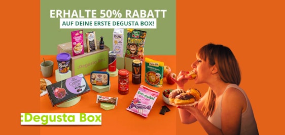 50% Rabatt auf die erste Degusta Box 🤩 - Gesamtwert über 35€