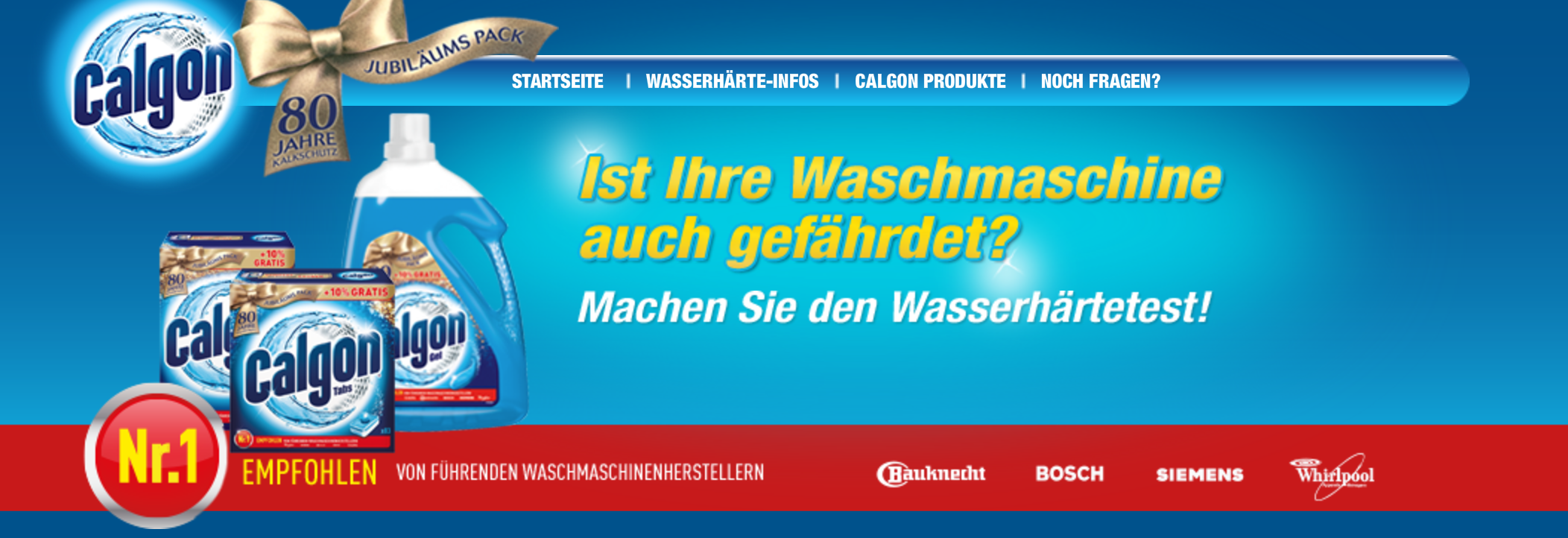 Gratis Wasserhärte-Teststreifen von Calgon