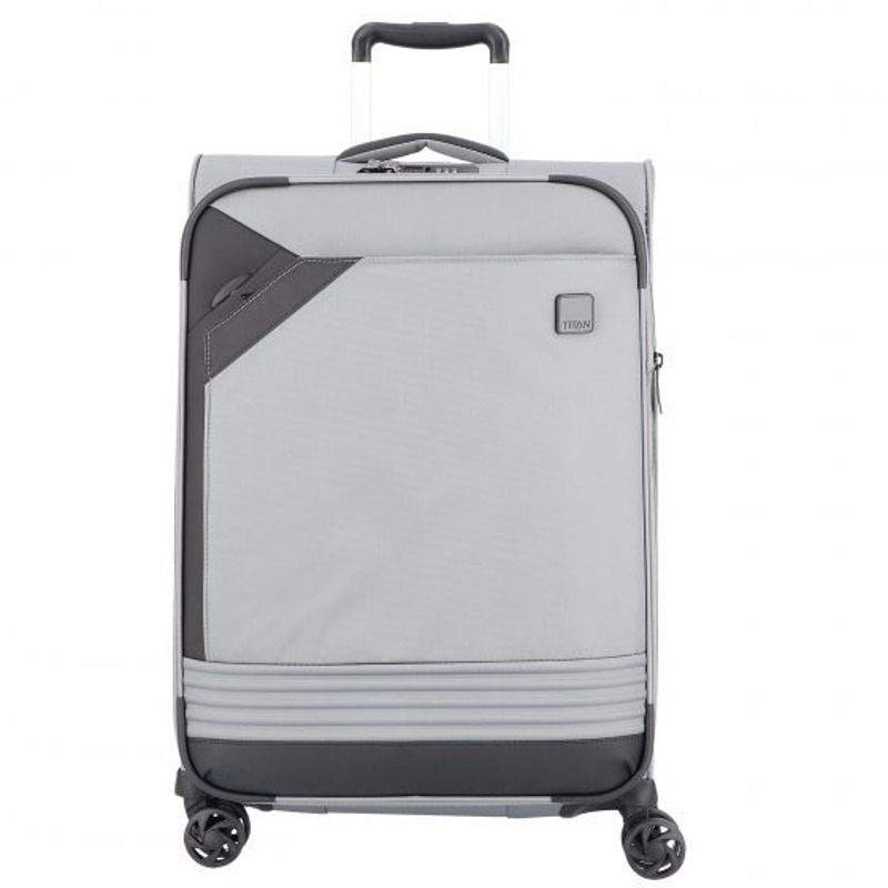 32% Nachlass auf Titan Foxx 4-Rollen-Trolley 68 cm silver/black