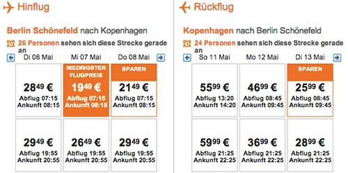 "Über 10 000 Sitzplätze unter 40€" Aktion - günstige Flüge mit easyJet