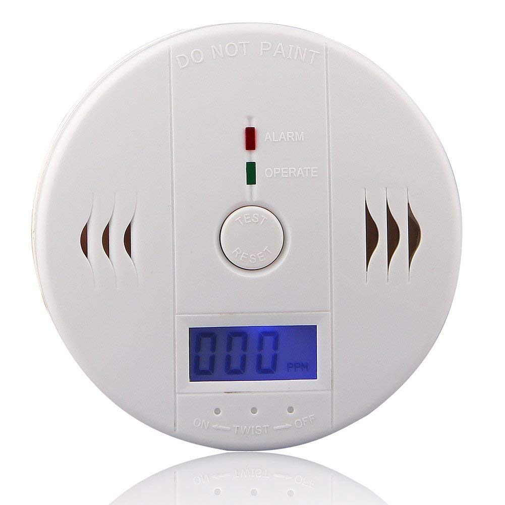 ele ELEOPTION Kohlenmonoxid CO Melder Warngerät Carbon Monoxide Sensor Alarm Detektor mit LED Anzeige/elektronischem Sensor Funk - Weiß