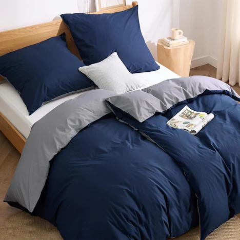 BEDSURE Bettwäsche Baumwolle Bettbezug Oeko-TEX Anthrazit mit Reißverschluss – ab 13,49€~23.39€ (bis 55% Rabatt)