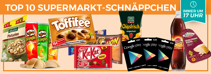 Top 10 Supermarkt-Schnäppchen der KW 35 - z. B. 10% Bonus-Guthaben für Google Play bei Lidl
