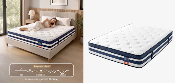 Satte Ersparnis 🛌 VASAGLE 7-Zonen Matratze nur 106€